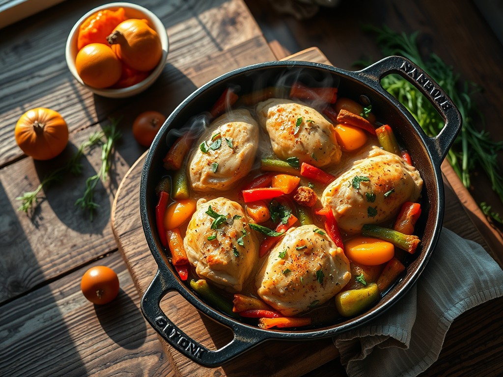 One Pot Chicken and Vegetables Skillet